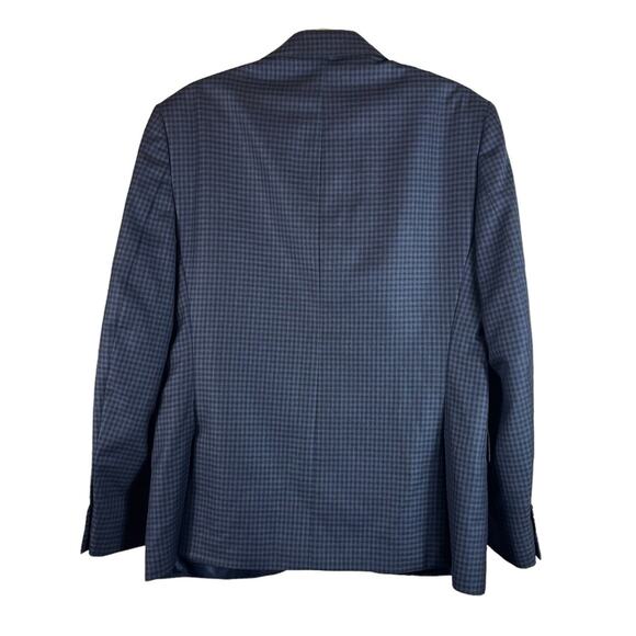 JB Britches | Logan Blue Check Suit Coat Blazer 100% Wool Classic Fit Size 40S - Picture 2 of 9